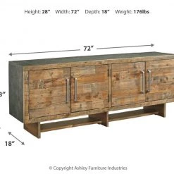 Ashley Furniture TV Stands Mozanburg - Rustic Brown - Extra Large Tv Stand