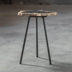 Tables Uttermost Mircea Petrified Wood Accent Table