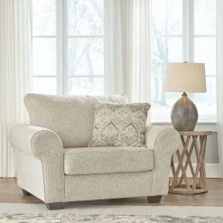 Benchcraft® Haisley - Ivory - 2 Pc. - Chair And A Half, Ottoman Chair & Ottoman Sets