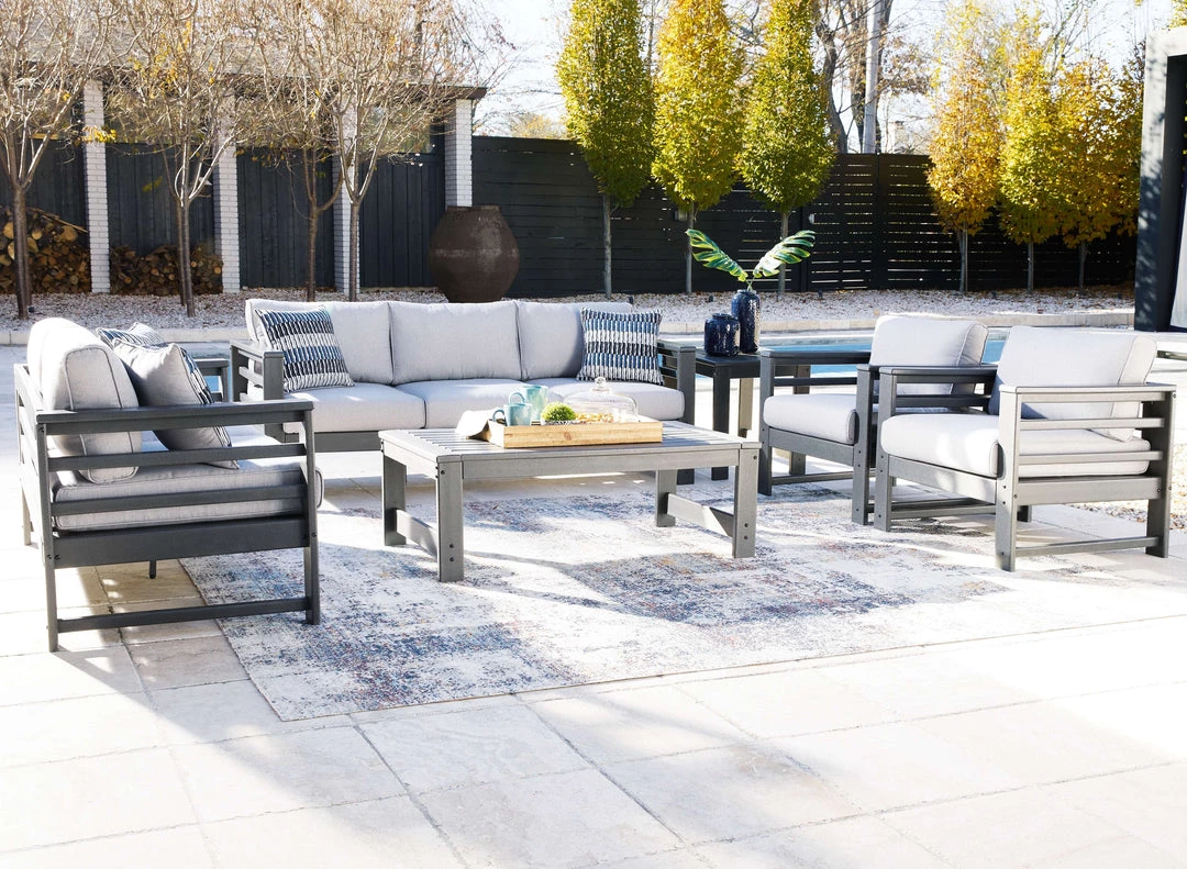 Signature Design By Ashley® Outdoor Sets Amora - Charcoal Gray - 6 Pc. - Lounge Set 3 Signature Design By Ashley® Outdoor Sets Amora - Charcoal Gray - 6 Pc. - Lounge Set