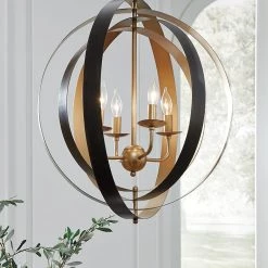 Ashley Furniture Makani - Black/gold Finish - Metal Pendant Light (1/cn)