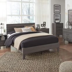 Signature Design By Ashley® Beds Brymont - Dark Gray - Queen Panel Platform Bed