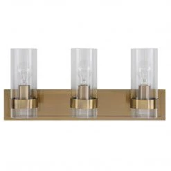 Accessories Uttermost Cardiff Antique Brass 3 Light Vanity