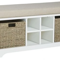 Ashley Furniture Dowdy - White - Storage Bench Benches