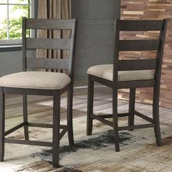 Ashley Furniture Stools Rokane - Light Brown - Upholstered Barstool (2/cn)