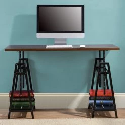 Ashley Furniture Irene - Grayish Best Gunmetal - Adjustable Height Desk