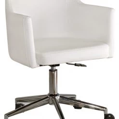 Ashley Furniture Chairs Baraga - White - Home Office Swivel Desk Chair