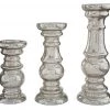 Ashley Furniture Rosario - Silver Finish - Candle Holder Set (3/cn)