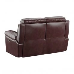 Emerald Home Bernard Dual Power Loveseat And Headrest Kona Brown Loveseats