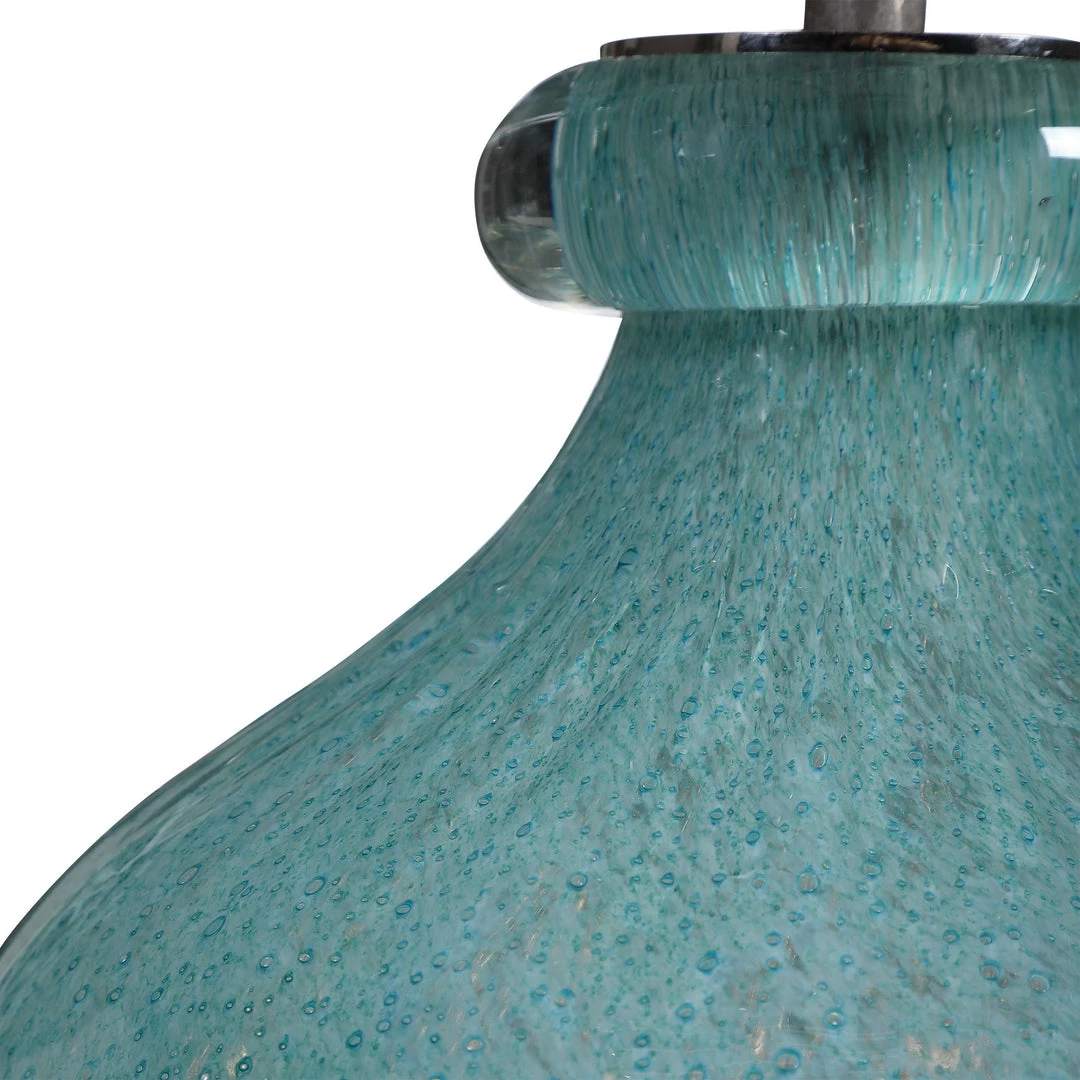 Table Decor Uttermost Mellita Aqua Glass Bottles, S/2 5 Table Decor Uttermost Mellita Aqua Glass Bottles, S/2