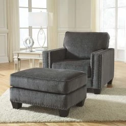 Benchcraft® Gavril - Smoke - 2 Pc. - Chair With Ottoman Chair & Ottoman Sets