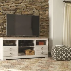 Ashley Furniture TV Stands Willowton - TV Stand With Fireplace Option