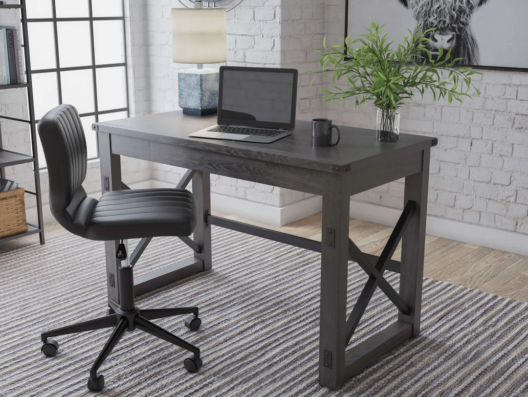 Ashley Furniture Freedan - Grayish Brown - Home Office Desk 4 Ashley Furniture Freedan - Grayish Brown - Home Office Desk