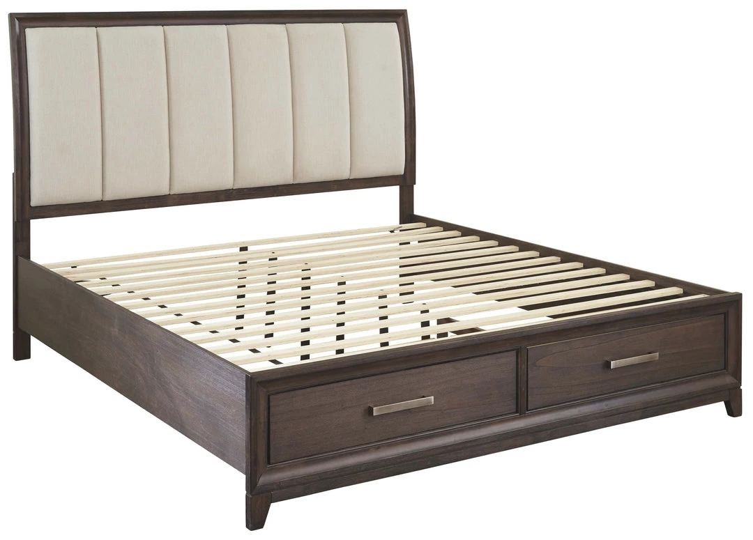 Signature Design By Ashley® Brueban - Rich Brown/gray - California King Panel Bed With 2 Storage Drawers 7 Signature Design By Ashley® Brueban - Rich Brown/gray - California King Panel Bed With 2 Storage Drawers