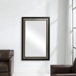 Uttermost Chamberlain Silver & Ebony Mirror