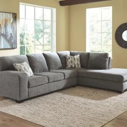 Benchcraft® Living Room Sets Dalhart - Charcoal - 3 Pc. - Left Arm Facing Sofa Sectional, Rocker Recliner