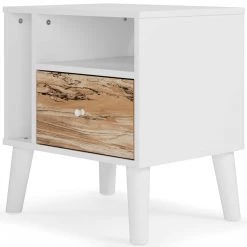 Ashley Furniture Nightstands Piperton - Brown / White - One Drawer Night Stand