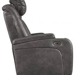 Signature Design By Ashley® Turbulance - Quarry - Pwr Rec Sofa With Adj Headrest Sofas