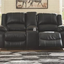Ashley Furniture Calderwell - Black - Dbl Rec Loveseat W/console 15 Ashley Furniture Calderwell - Black - Dbl Rec Loveseat W/console