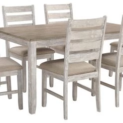 Ashley Furniture Skempton - White - Dining Room Table Set (7/cn) Dining Room Sets