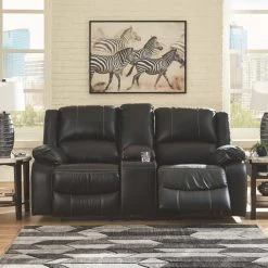 Signature Design By Ashley® Calderwell - Black - 2 Pc. - Reclining Sofa, Loveseat