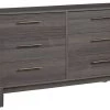 Signature Design By Ashley® Brymont - Dark Gray - Six Drawer Dresser - Modern