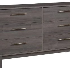 Signature Design By Ashley® Brymont - Dark Gray - Six Drawer Dresser - Modern