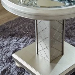 Ashley Furniture Tables Chevanna - Platinum - Round End Table