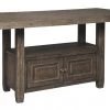 Ashley Furniture Tables Wyndahl - Rustic Brown - Rect Counter Table W/storage