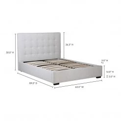 Moe's Home Collection Belle Storage Bed Queen Sand Beds 12 Moe's Home Collection Belle Storage Bed Queen Sand Beds