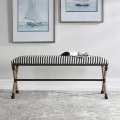 Benches Uttermost Braddock Striped Bench