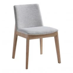 Moe's Home Collection Chairs Deco Oak Dining Chair Light Grey-m2