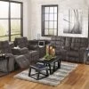 Signature Design By Ashley® Acieona - Slate - Reclining Sofa 3 Pc Sectional Reclining Furniture