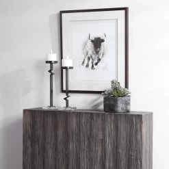 Accessories Uttermost Rustic Bull Framed Animal Print