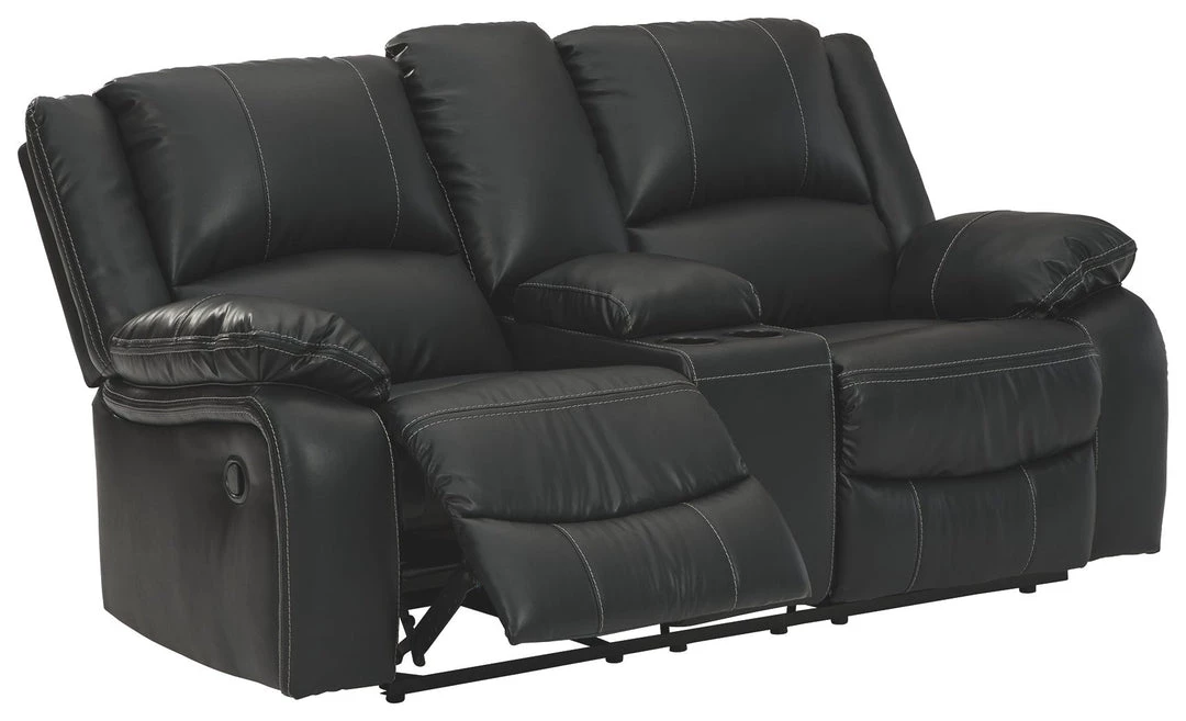 Ashley Furniture Calderwell - Black - Dbl Rec Loveseat W/console 10 Ashley Furniture Calderwell - Black - Dbl Rec Loveseat W/console