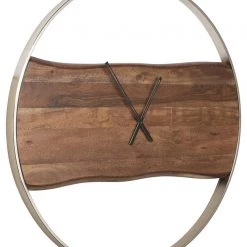 Ashley Furniture Panchali - Brown/silver Finish - Wall Clock Accessories