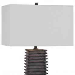 Accessories Uttermost Sanderson Metallic Charcoal Table Lamp
