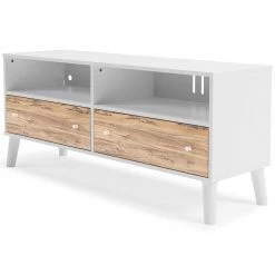 Ashley Furniture TV Stands Piperton - White / Brown - Medium Tv Stand