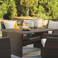 Signature Design By Ashley® Easy Isle - Dark Brown/beige - 5 Pc. - Dining Set With 4 Chairs