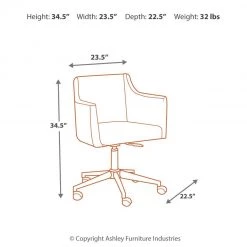 Ashley Furniture Chairs Baraga - White - Home Office Swivel Desk Chair 21 Ashley Furniture Chairs Baraga - White - Home Office Swivel Desk Chair