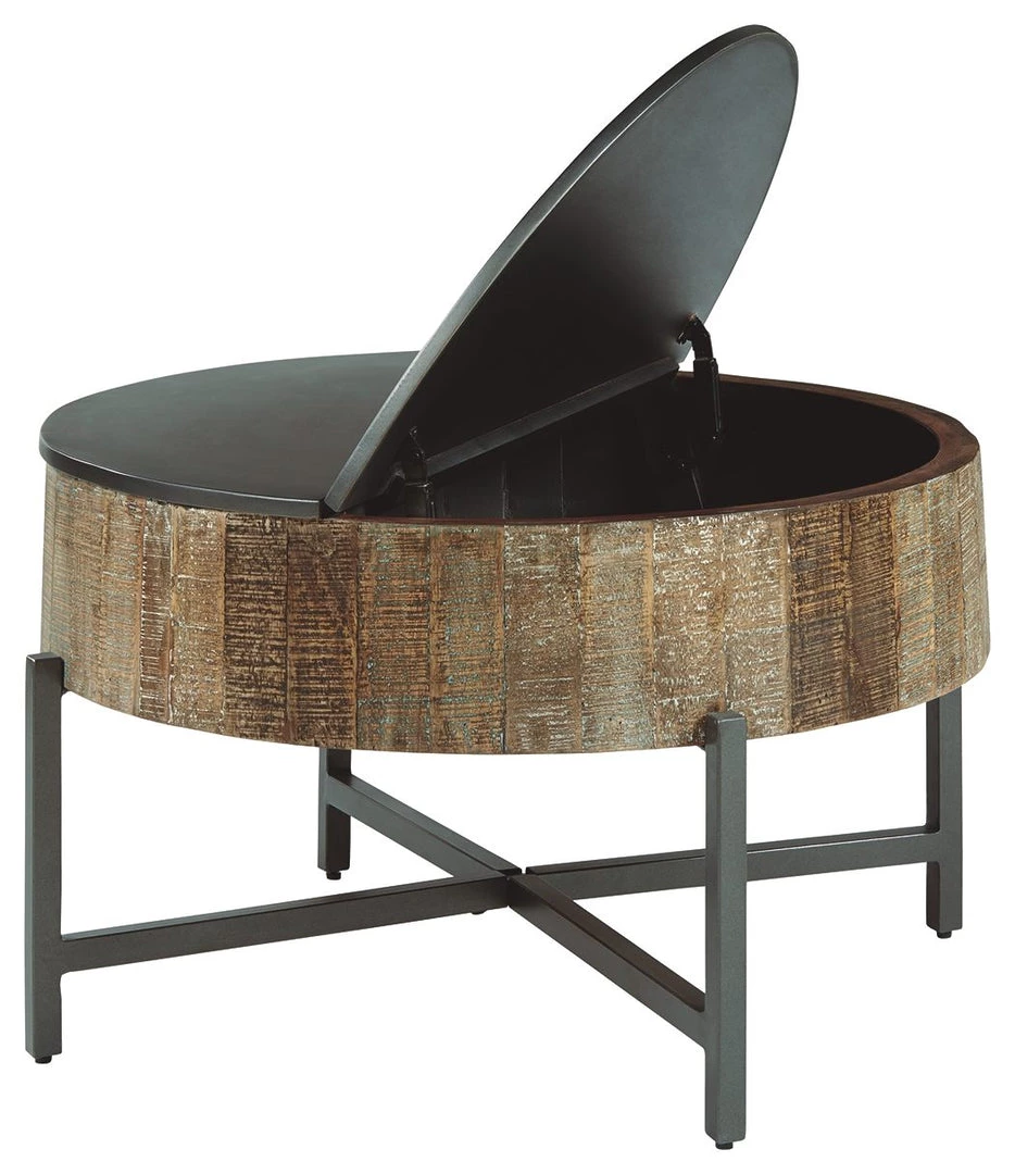 Ashley Furniture Nashbryn - Gray/brown - Round Cocktail Table 6 Ashley Furniture Nashbryn - Gray/brown - Round Cocktail Table