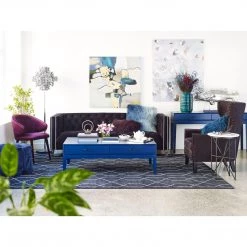 Moe's Home Collection Lamb Fur Pillow Blue Accessories