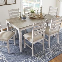 Ashley Furniture Skempton - White - Dining Room Table Set (7/cn) Dining Room Sets