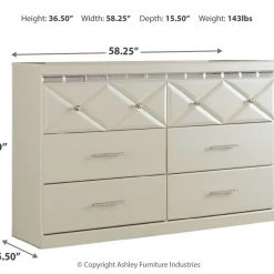 Ashley Furniture Dreamur - Pearl Stipple - Dresser, Mirror Dressers