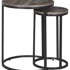 Ashley Furniture Briarsboro - Black/gray - Accent Table Set (2/cn)