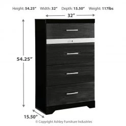 Ashley Furniture Chests Starberry - Black - Five Drawer Chest