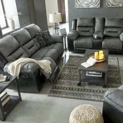 Signature Design By Ashley® Earhart - Reclining Sofa, Double Reclining Loveseat With Console