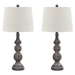 Ashley Furniture Mair - Antique Patterned - Poly Table Lamp (2/CN)