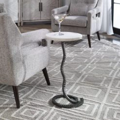 Tables Uttermost Lasso White Drink Table