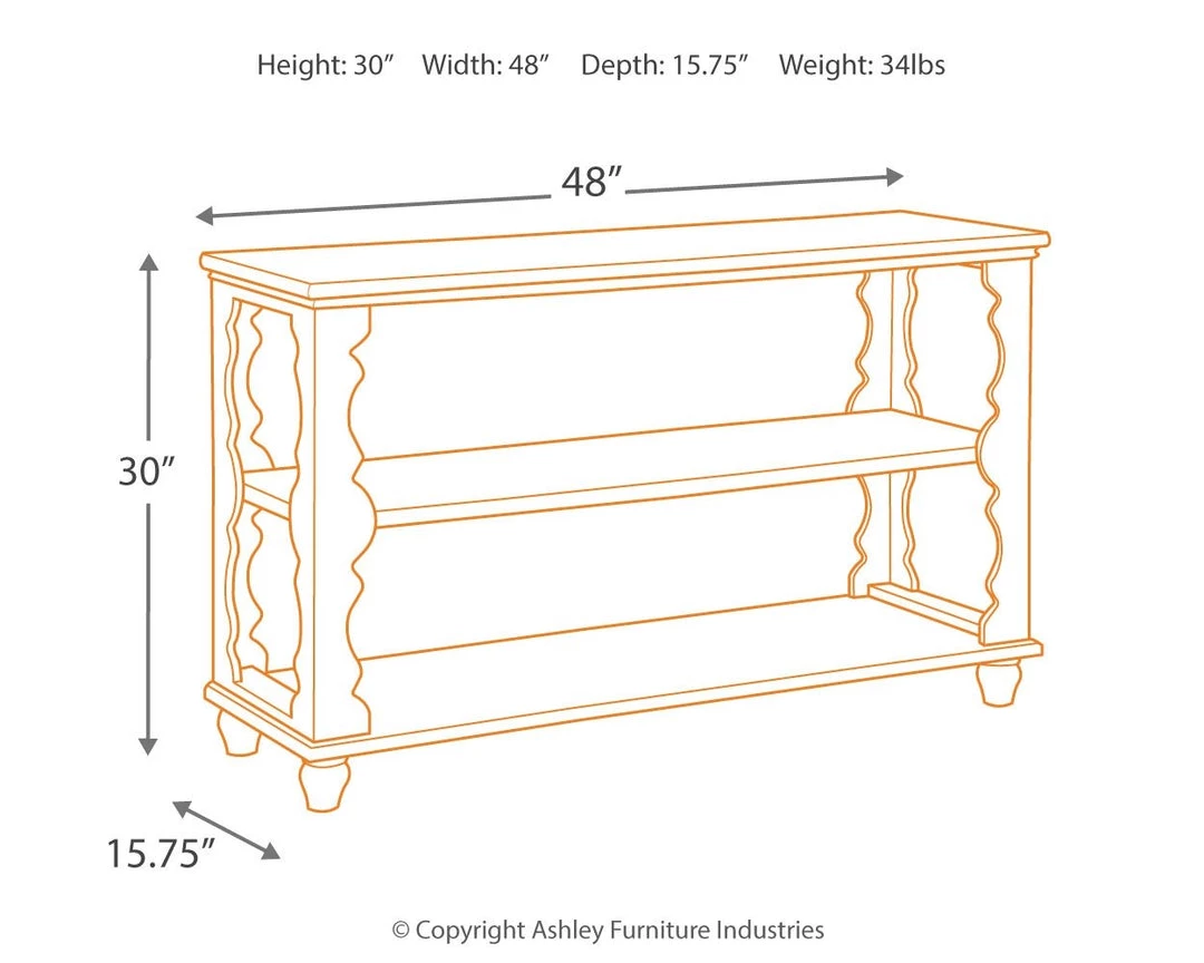 Ashley Furniture Alwyndale - Antique White/brown - Console Sofa Table Tables 5 Ashley Furniture Alwyndale - Antique White/brown - Console Sofa Table Tables